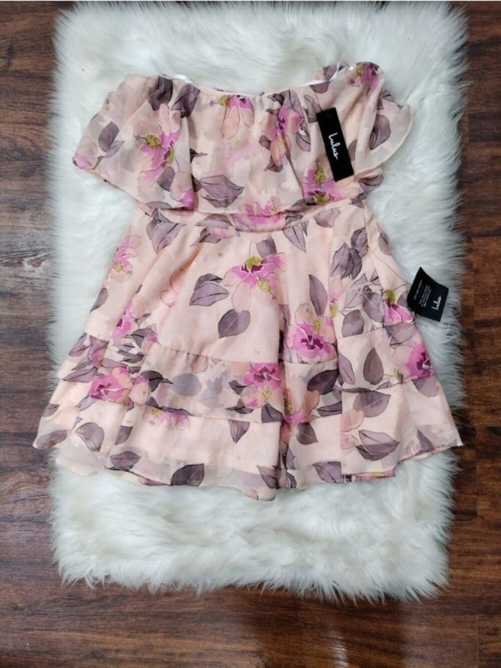 Lulus Perfect Paradise Dress M Whimsy Floral Fairy Garden Party Wedding Guest - Picture 3 of 11